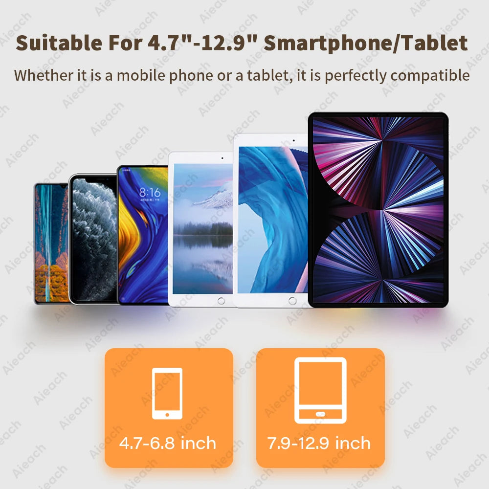 Adjustable Tablet & Monitor Stand — Foldable Holder for 7–12" Devices