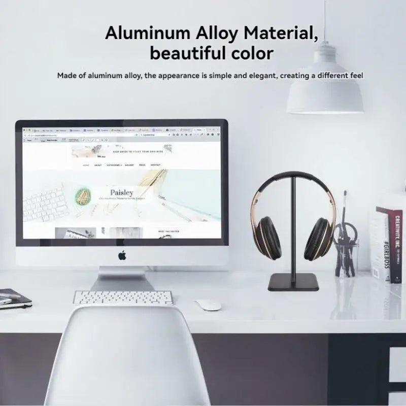 Universal Headphone Stand — Sleek Desk Hanger for All Headsets