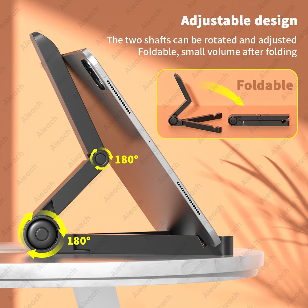 Adjustable Tablet & Monitor Stand — Foldable Holder for 7–12" Devices