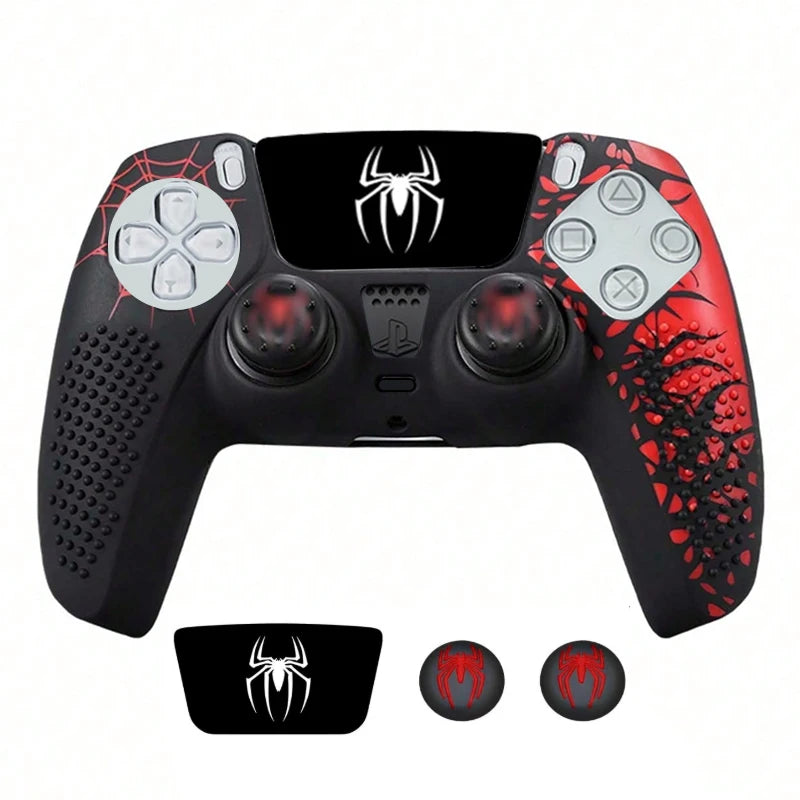 PS5 Controller Silicone Cover — Anti-Slip Skin with Thumb Grip & Touchpad Sticker