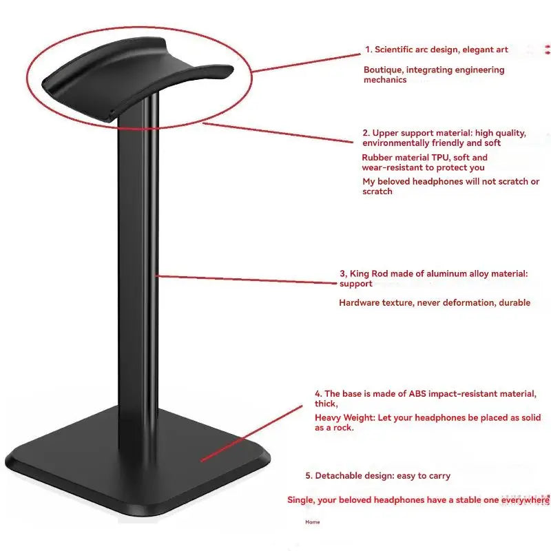 Universal Headphone Stand — Sleek Desk Hanger for All Headsets