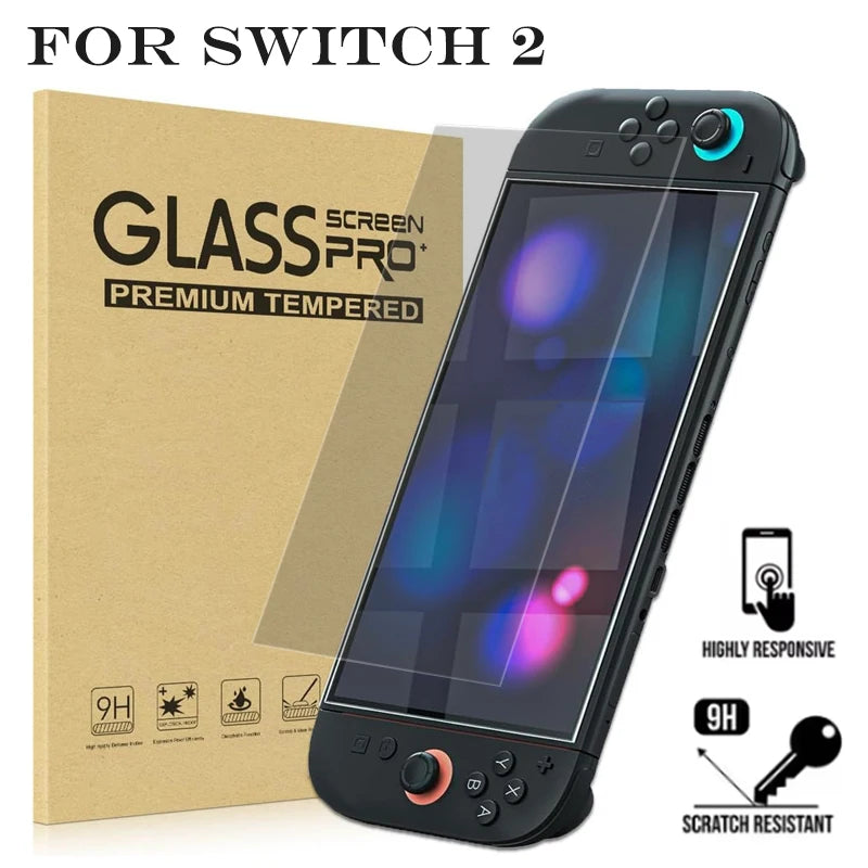 Nintendo Switch 2 Screen Protector — HD Tempered Glass, Anti-Scratch (1/2/3 Pack)