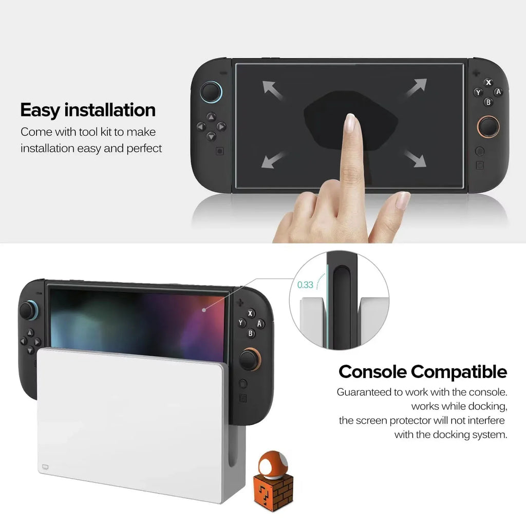 Nintendo Switch 2 Screen Protector — HD Tempered Glass, Anti-Scratch (1/2/3 Pack)