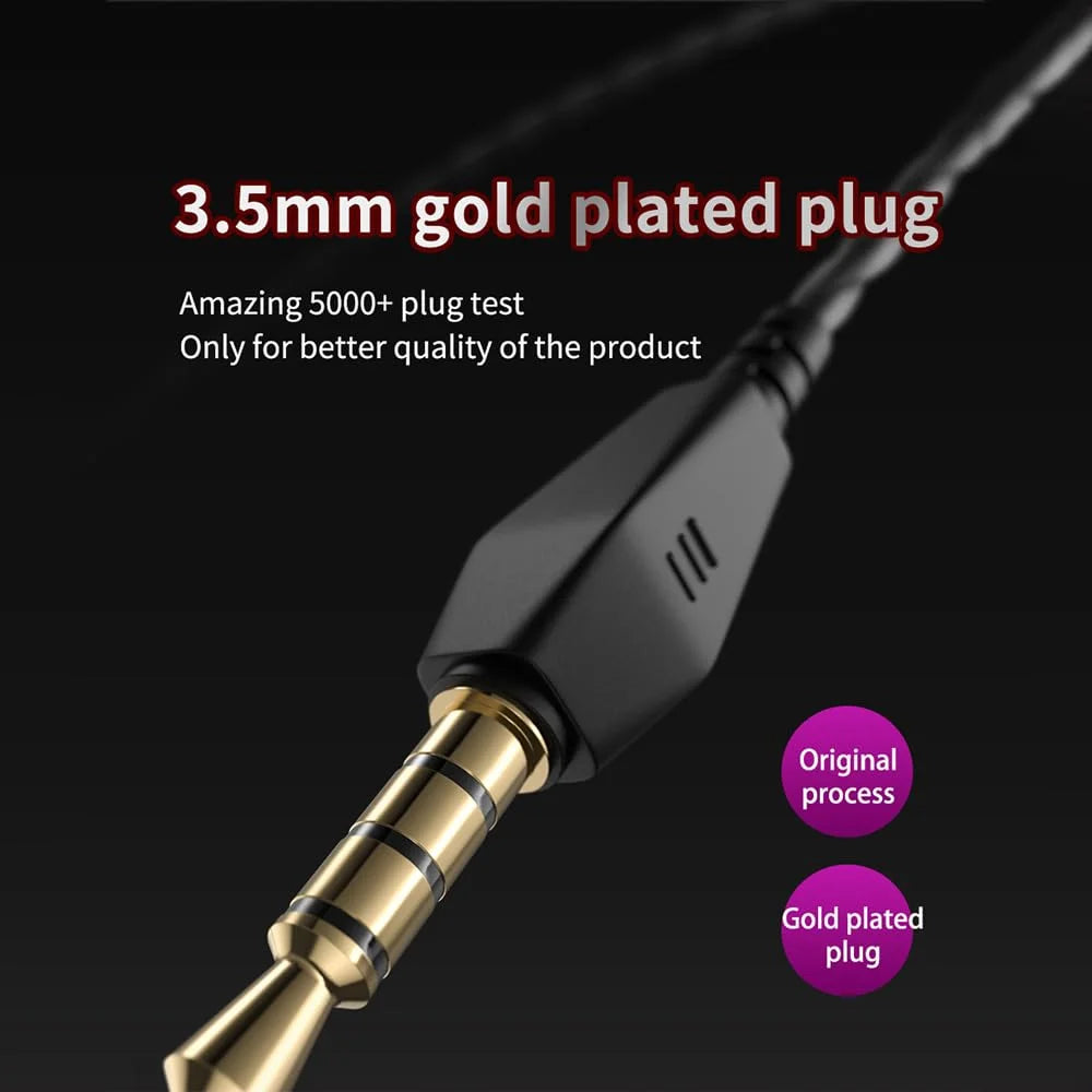 AK6 HiFi Gaming Earbuds — 3.5mm Sport Earphones with Mic