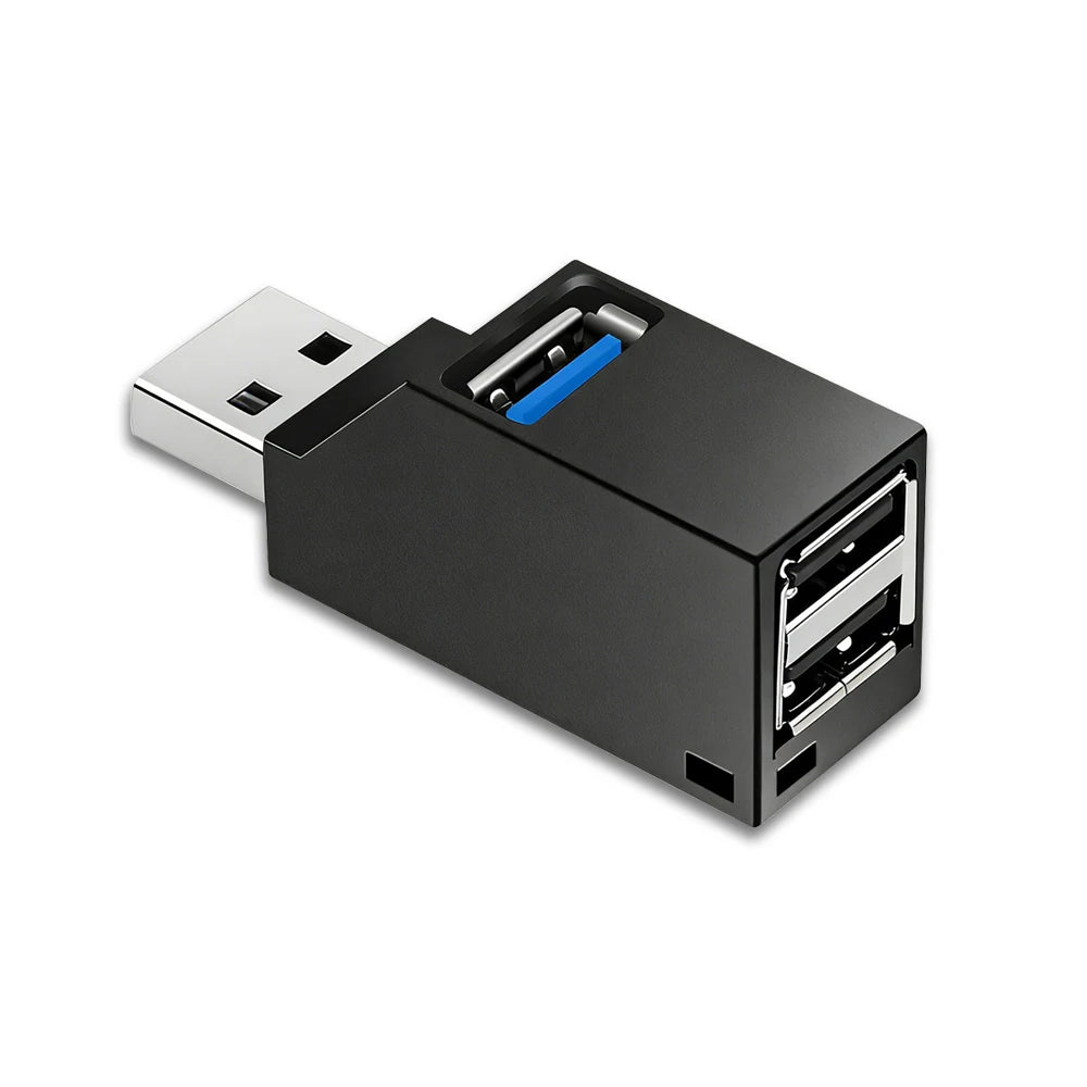 3-in-1 USB 3.0 Hub — High-Speed 5Gbps Splitter for PC, Mac & Laptop