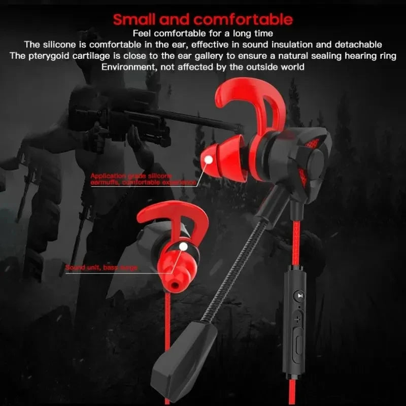 Wired Gaming Earbuds with Mic — Universal 3.5mm for PS4, PC & Mobile