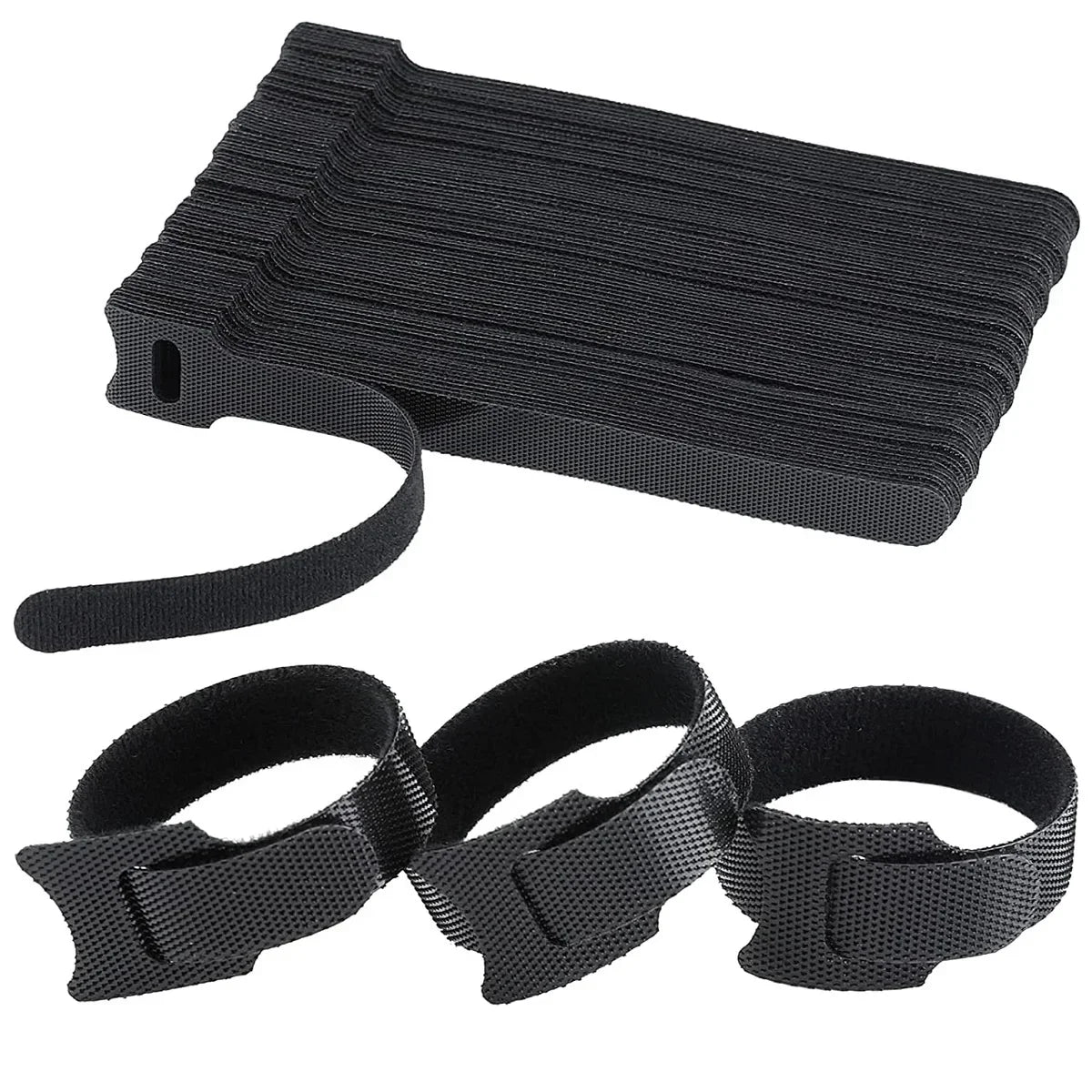 Cable Organizer Winder Ties — Wire Management Tape for Phone & Desk (50pcs)
