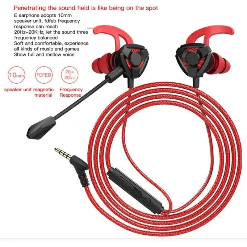 Wired Gaming Earbuds with Mic — Universal 3.5mm for PS4, PC & Mobile