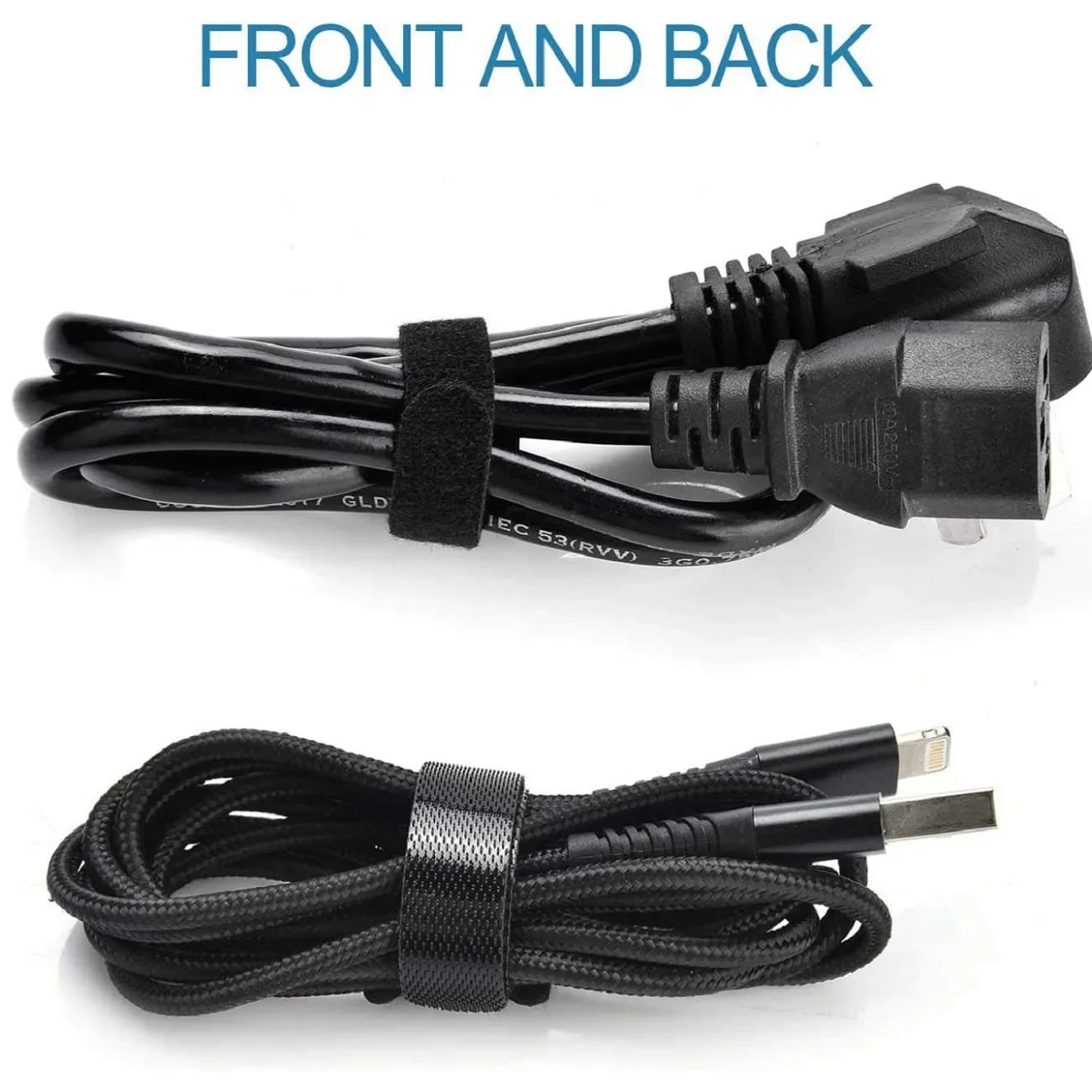 Cable Organizer Winder Ties — Wire Management Tape for Phone & Desk (50pcs)
