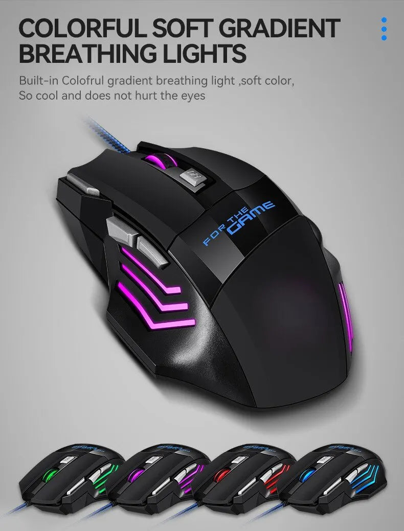 Hyperspeed RGB Gaming Mouse — 7-Button Wired Ergonomic Design