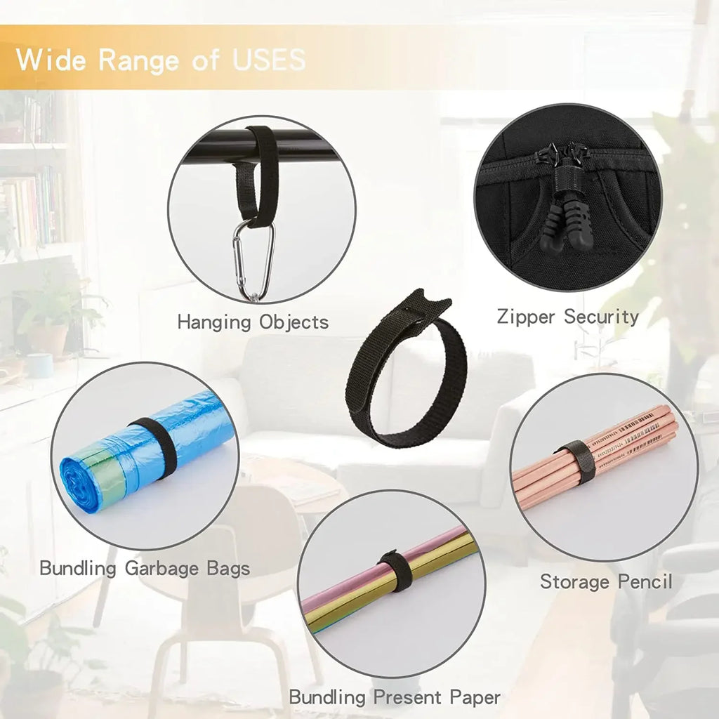 Cable Organizer Winder Ties — Wire Management Tape for Phone & Desk (50pcs)