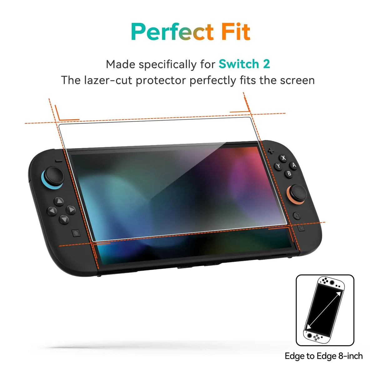 Nintendo Switch 2 Screen Protector — HD Tempered Glass, Anti-Scratch (1/2/3 Pack)