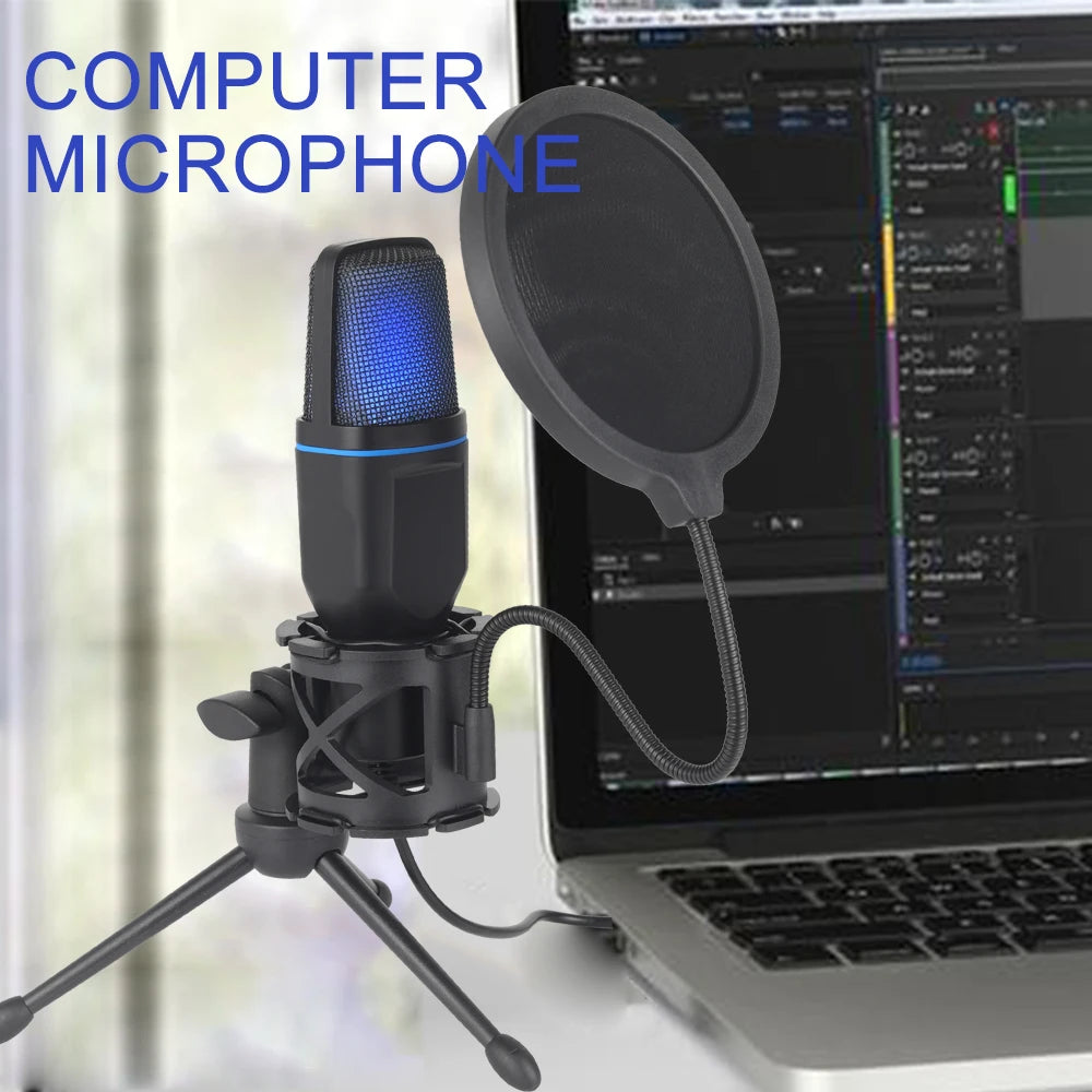USB RGB Gaming Microphone — Studio-Quality Sound for Streaming & Podcasts