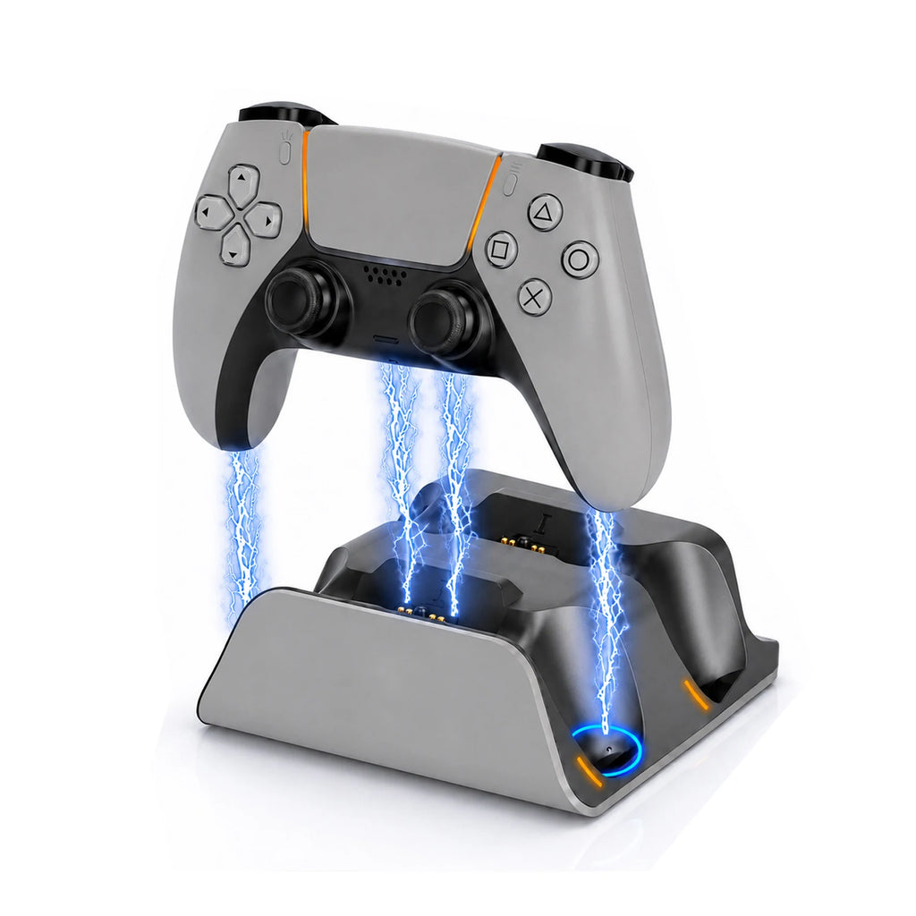 PS5 Dual Controller Charging Dock — Fast Wireless Charging Station